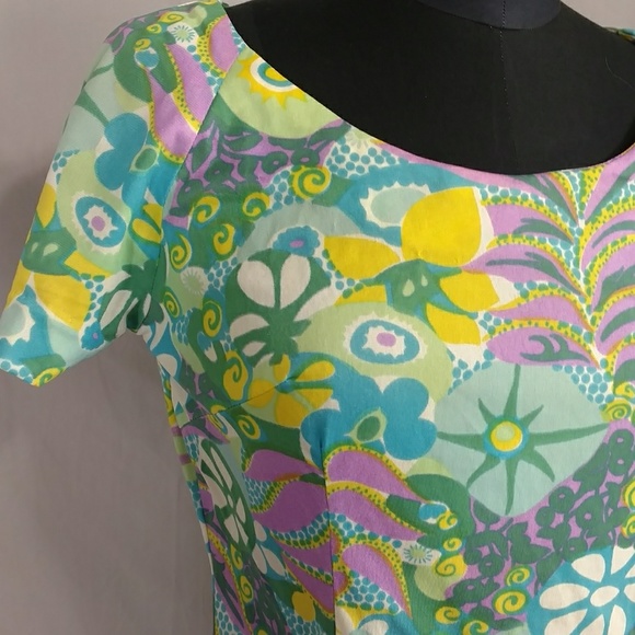 Sixties Vintage Flower Power Ban Lon Dress Wilroy - Picture 2 of 8